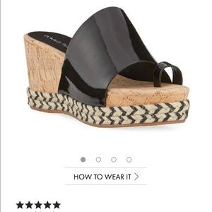 OUT OF STOCK Donald Pliner patent platform slides.